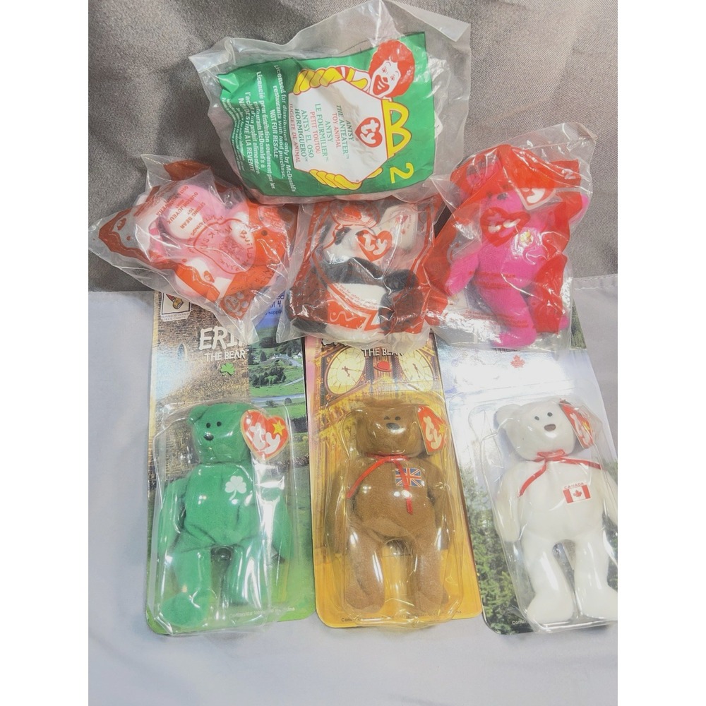 TY MCDONALDS TOY LOT 7 BABIES SEALED (2579)